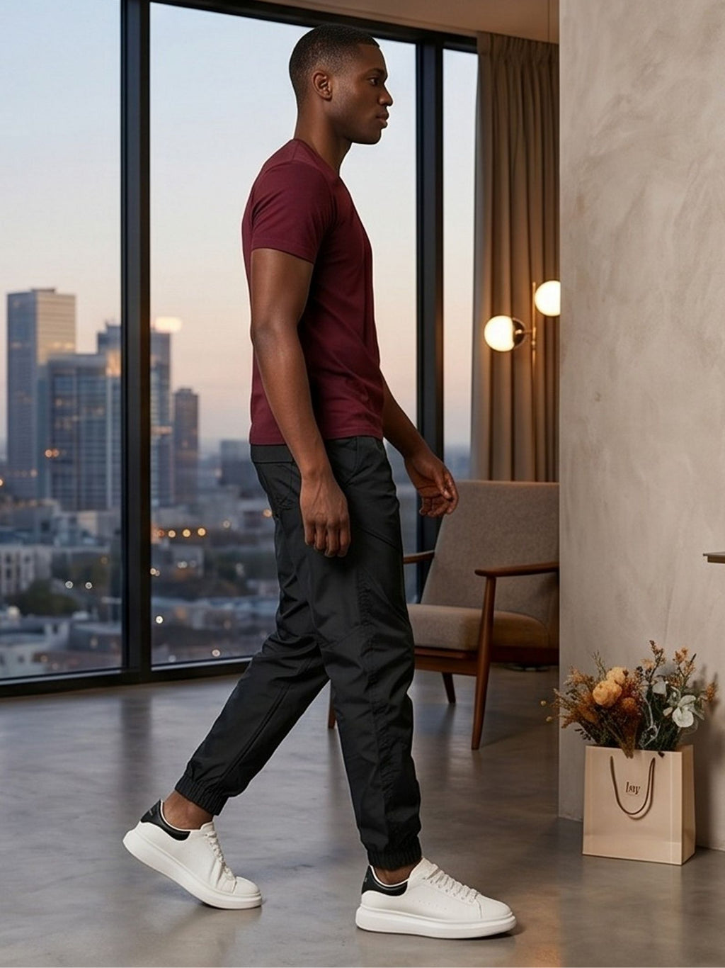 Mens Plus Size Pants, Casual Jogger Pants, Drawstring Trousers, Lightweight Gym Sweatpants, Pocketed Ankle Cuffed Tracksuit Bottoms