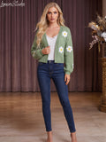 Floral Open Front Cardigan for Women - Boho Style Long Sleeve Sweater & Cozy Outerwear