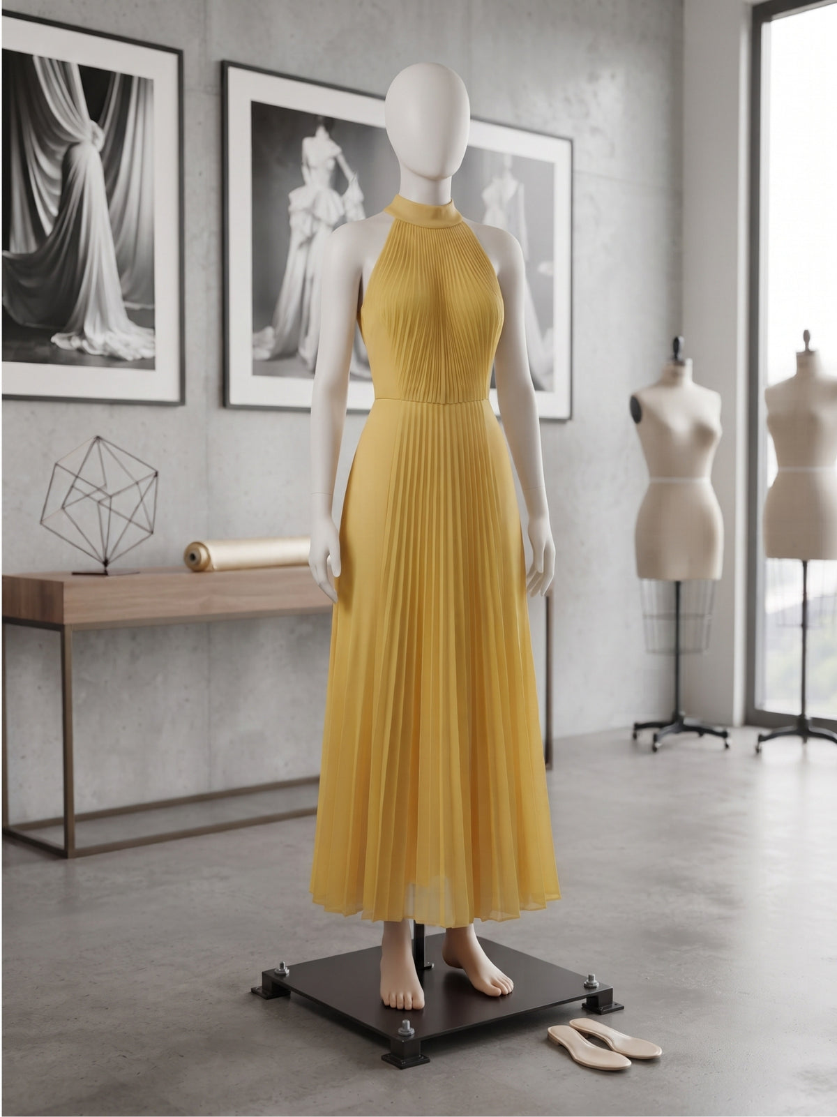 Stylish Dropped Hem Dress, Trendy Halter Dress for Women, Summer Midi Dress