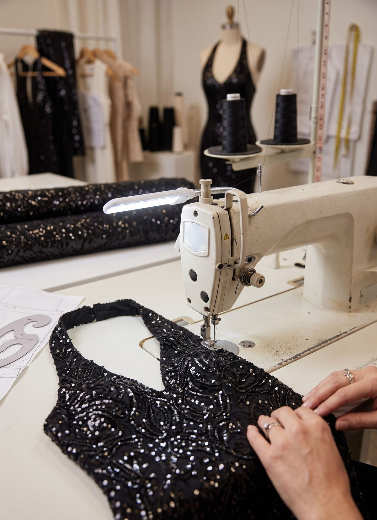 Unique Halter Sequin Dress, Backless Maxi Dress, Elegant Formal Dress for Special Occasions