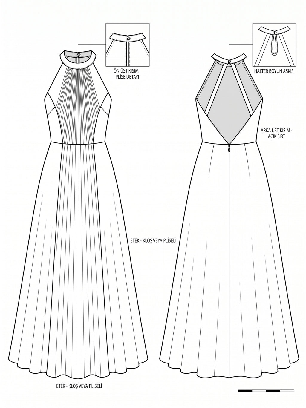 Stylish Dropped Hem Dress, Trendy Halter Dress for Women, Summer Midi Dress