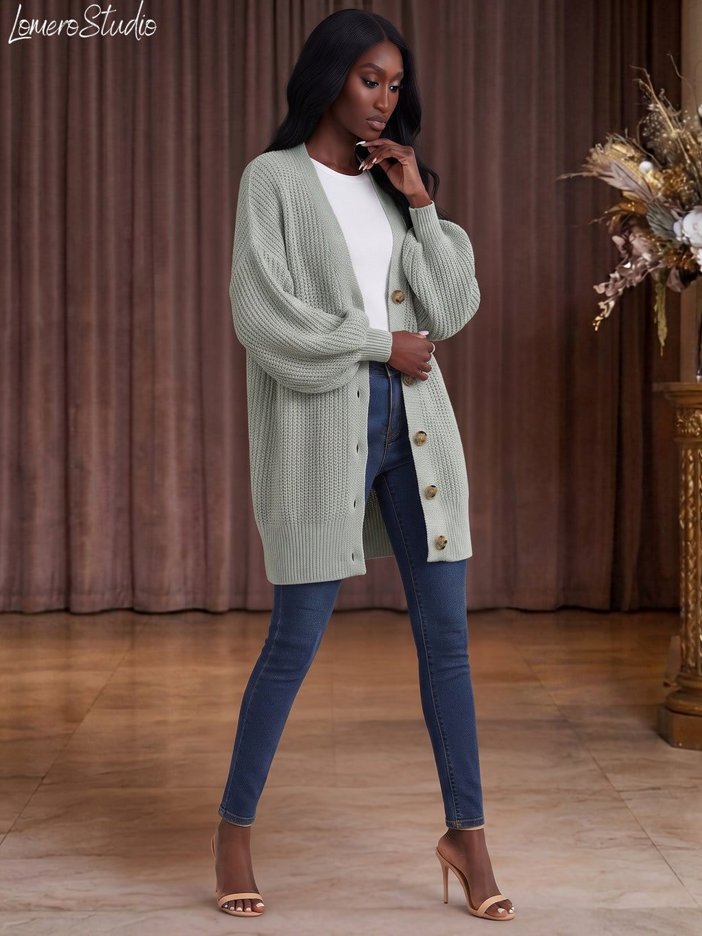 Trendy Chunky Knit Cardigan, Button Down Sweater, Cozy Oversized Cardigan