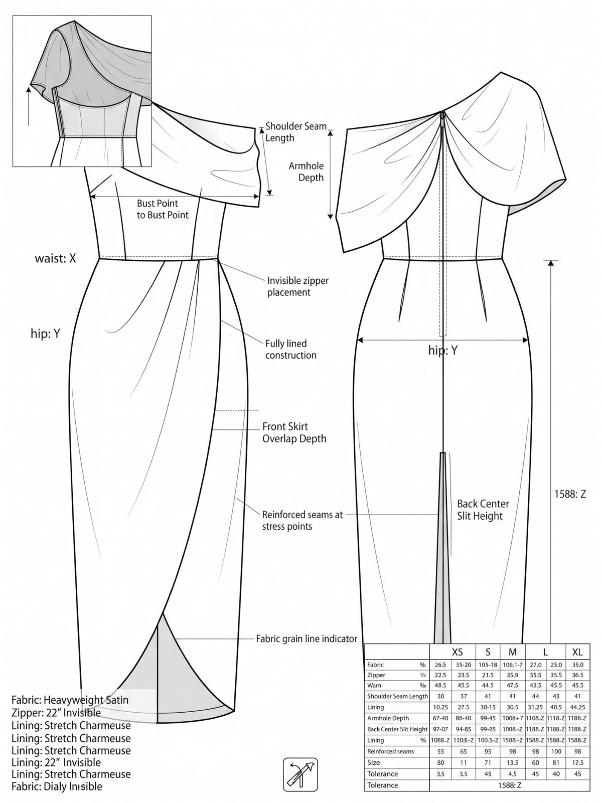 Elegant One Shoulder Cross Ruched Dress for Women, Special Occasion Evening Party Gown