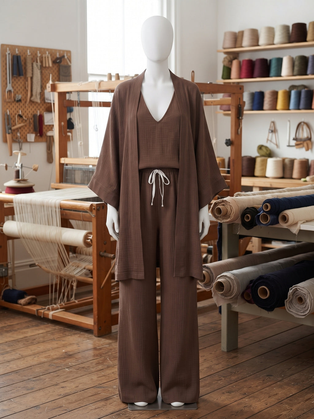 Stylish V-Neck Tank Top with Cardigan |  Unique Plus Size Pants Set | 3 Piece Set Women's Outfit