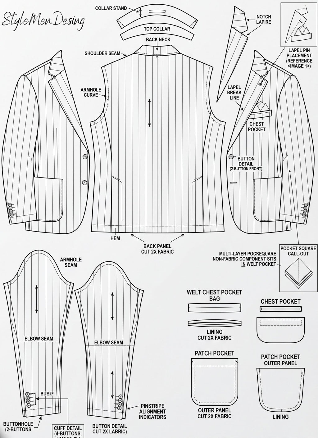 Men's Striped Linen Blend Blazer - Italian Style Slim Fit Summer Jacket for Smart Casual Looks