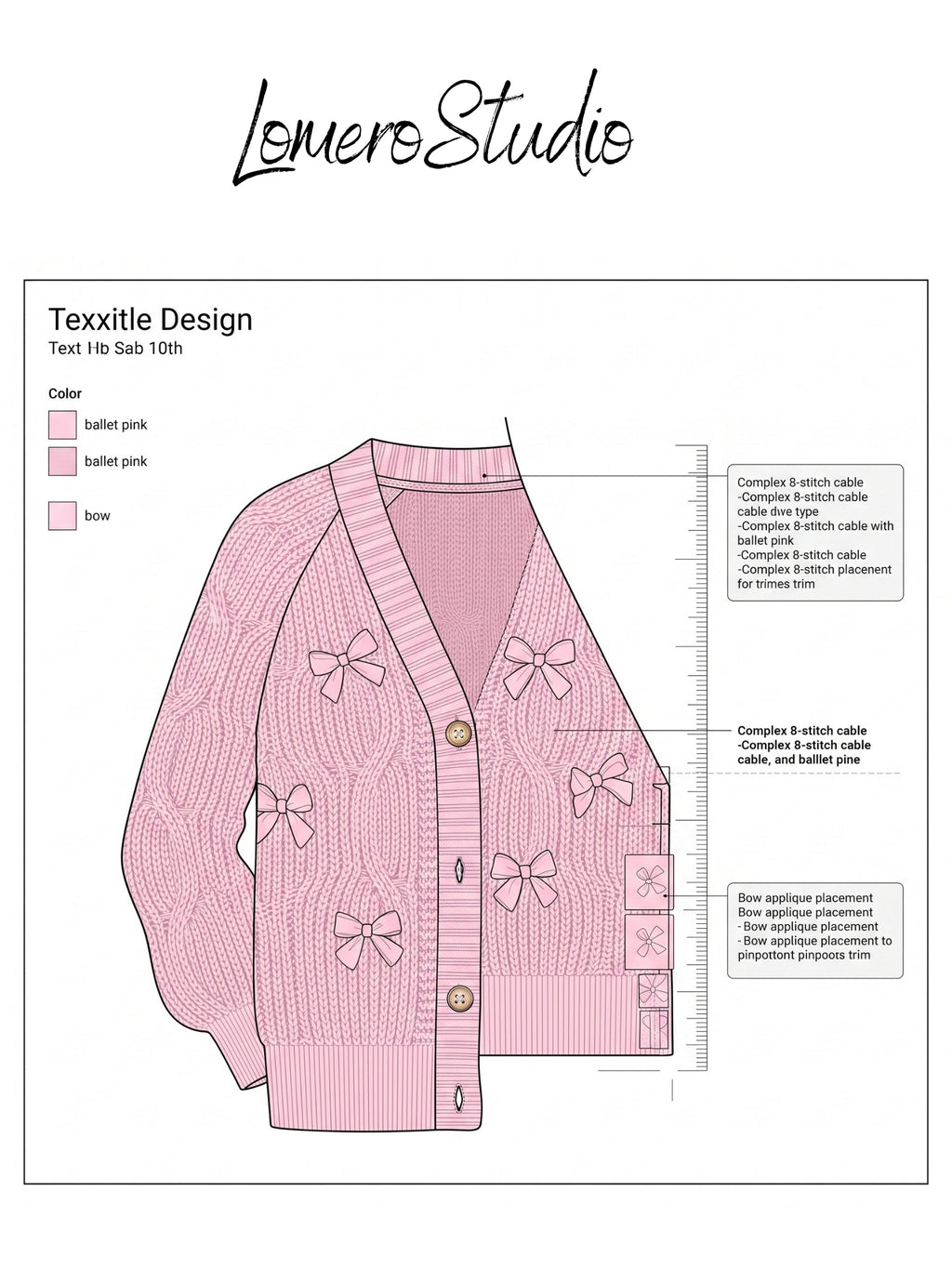 Trendy Bow Cardigan for Women | Cable Knit V-Neck Sweater | Cute Buttoned Outfit