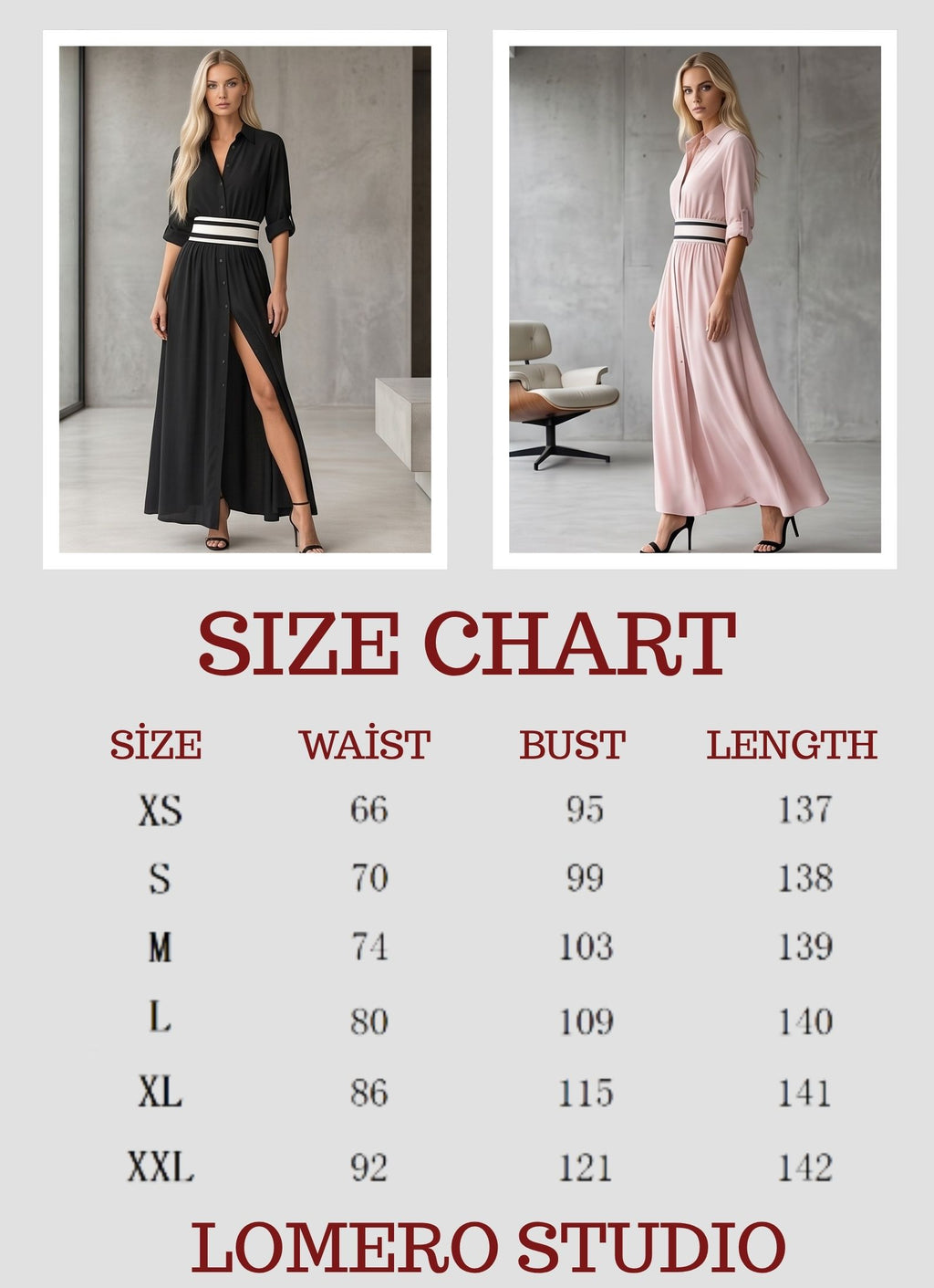 Trendy Color Block Maxi Dress, Elegant Collared Long Dress with Pockets