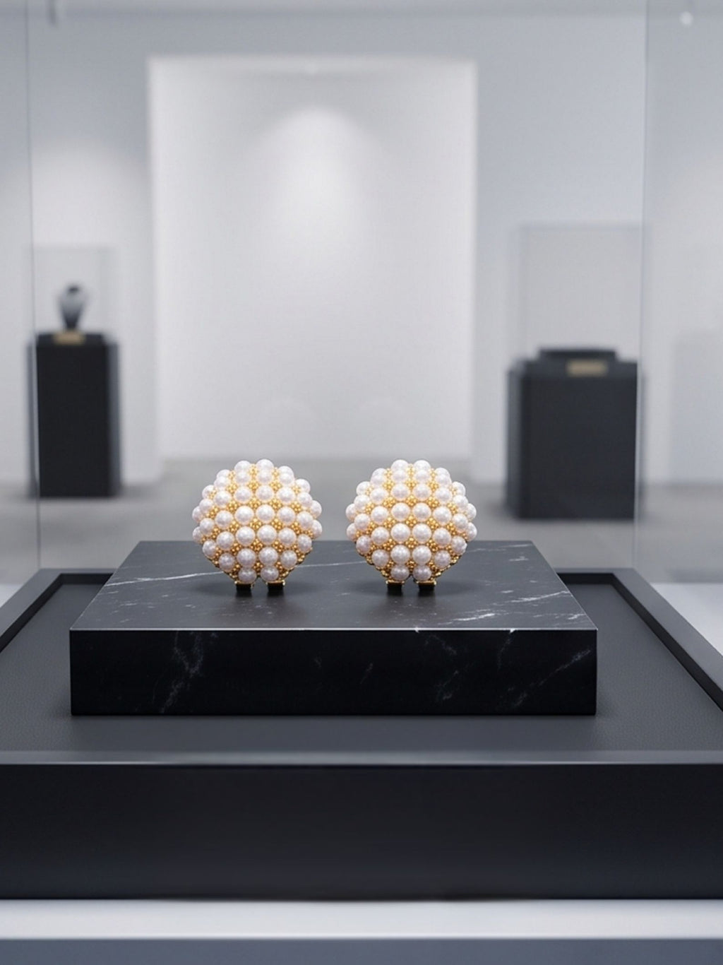 Pearl Cluster Clip-on Earrings